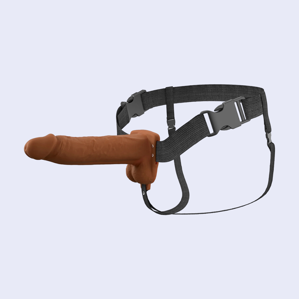 Pipedream Fantasy X-tensions Elite Vibrating Hollow Strap-On - La Pepa