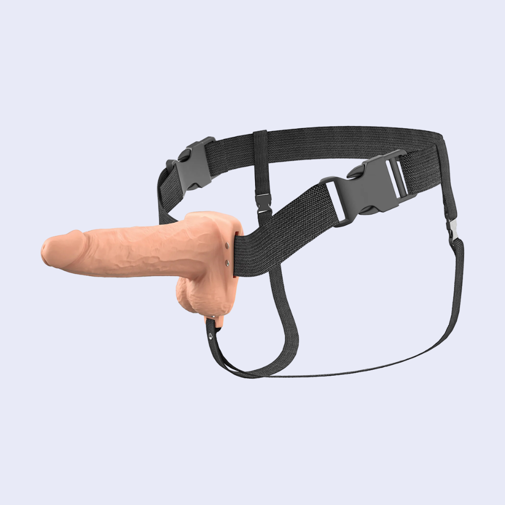 Pipedream Fantasy X-tensions Elite Vibrating Hollow Strap-On - La Pepa