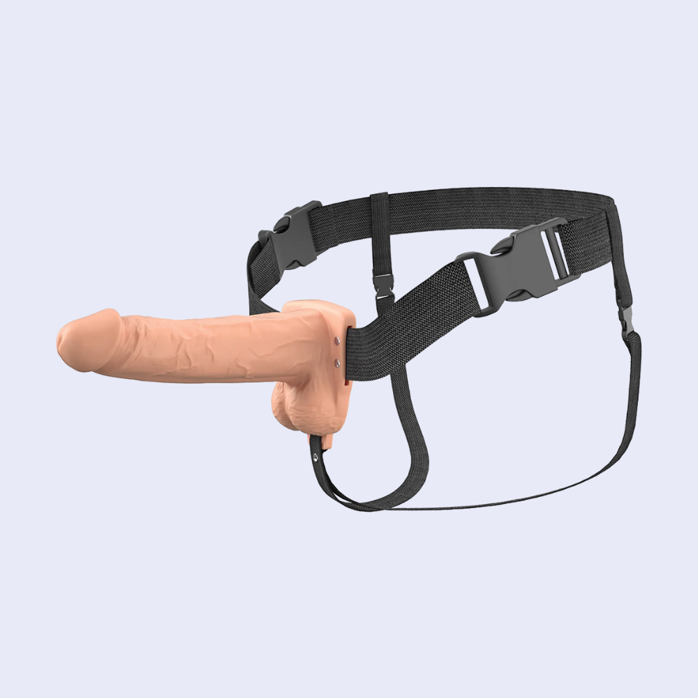 Pipedream Fantasy X-tensions Elite Vibrating Hollow Strap-On - La Pepa