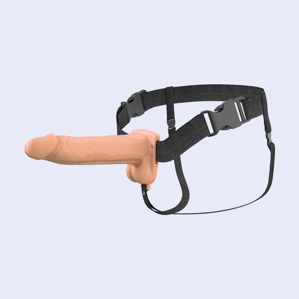 Pipedream Fantasy X-tensions Elite Vibrating Hollow Strap-On - La Pepa