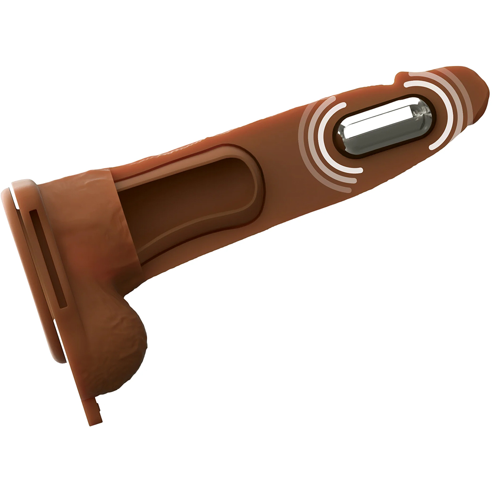 Pipedream Fantasy X-tensions Elite Vibrating Hollow Strap-On - La Pepa