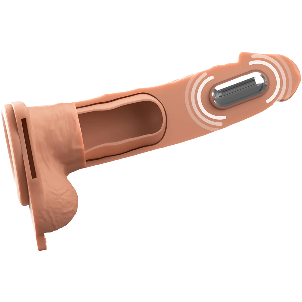 Pipedream Fantasy X-tensions Elite Vibrating Hollow Strap-On - La Pepa