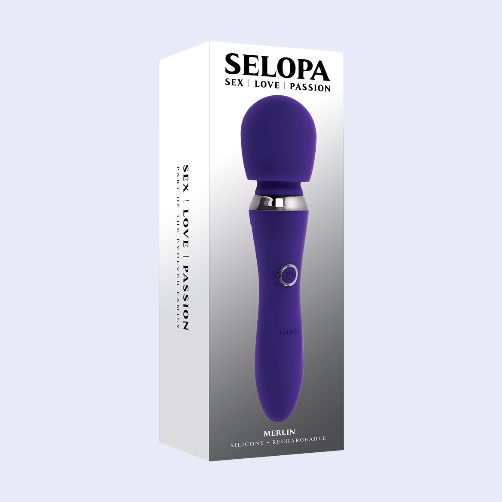Selopa Merlin Rechargeable Silicone Wand Vibrator - La Pepa