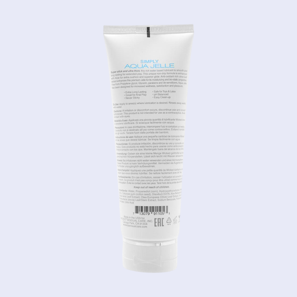 Wicked Simply Aqua Jelle Water-Based Lubricant - La Pepa