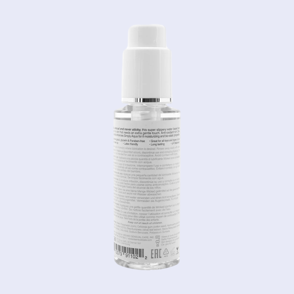 Wicked Simply Aqua Water-Based Lubricant - La Pepa