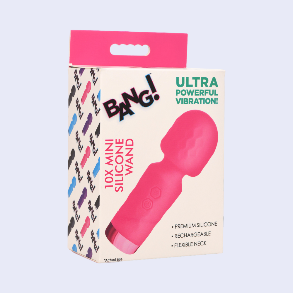Bang! 10X Mini Silicone Wand Vibrator - La Pepa