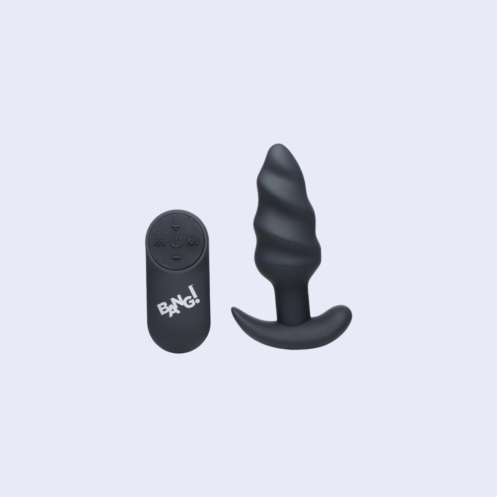 Bang! 21X Vibrating Swirl Butt Plug with Remote - La Pepa