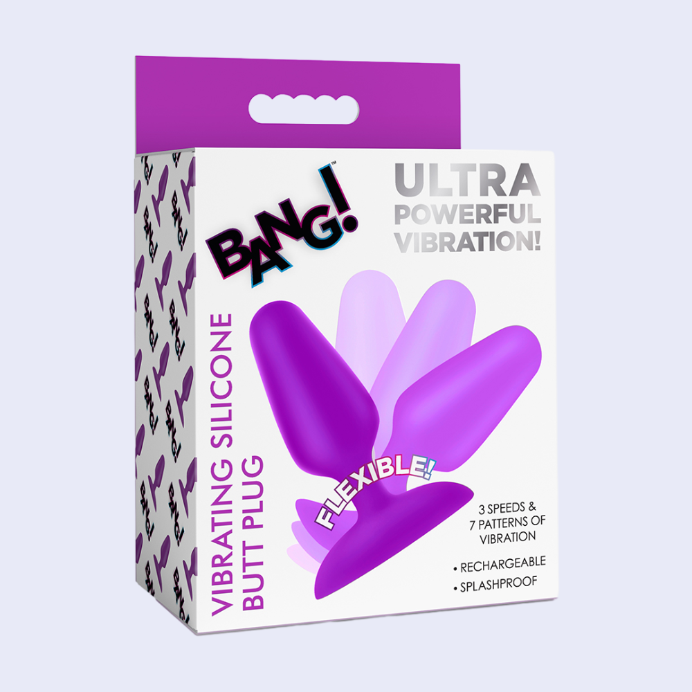Bang! Flexible Vibrating Silicone Butt Plug - La Pepa