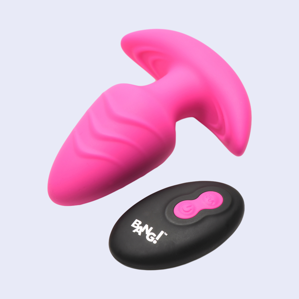 Bang! Rotating Vibrating Silicone Butt Plug with Remote - La Pepa