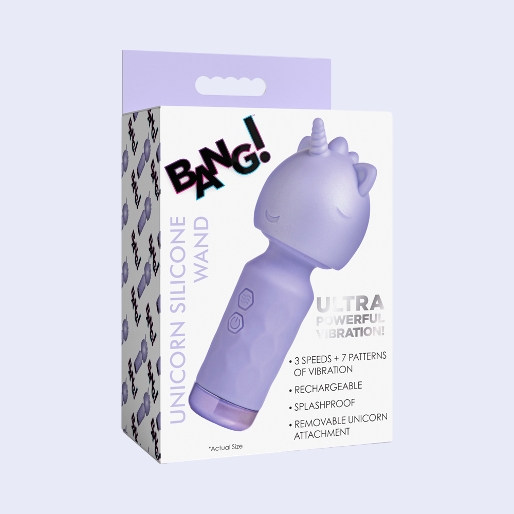 Bang! Unicorn Silicone Mini Wand Vibrator - La Pepa