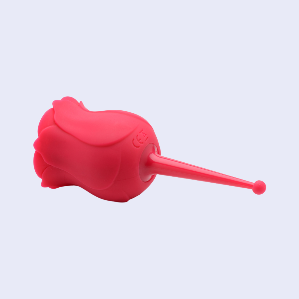 Bloomgasm Rose Buzz Dual-Ended Suction Rose Vibrator - La Pepa