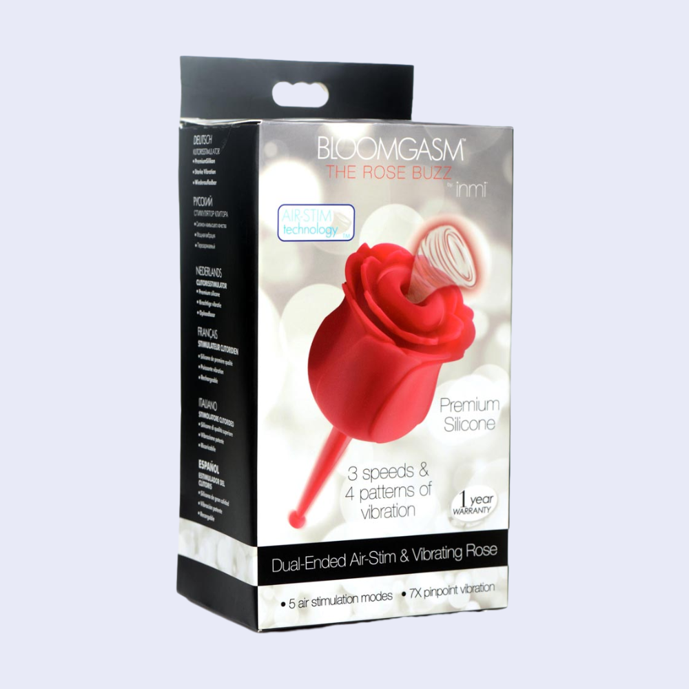 Bloomgasm Rose Buzz Dual-Ended Suction Rose Vibrator - La Pepa