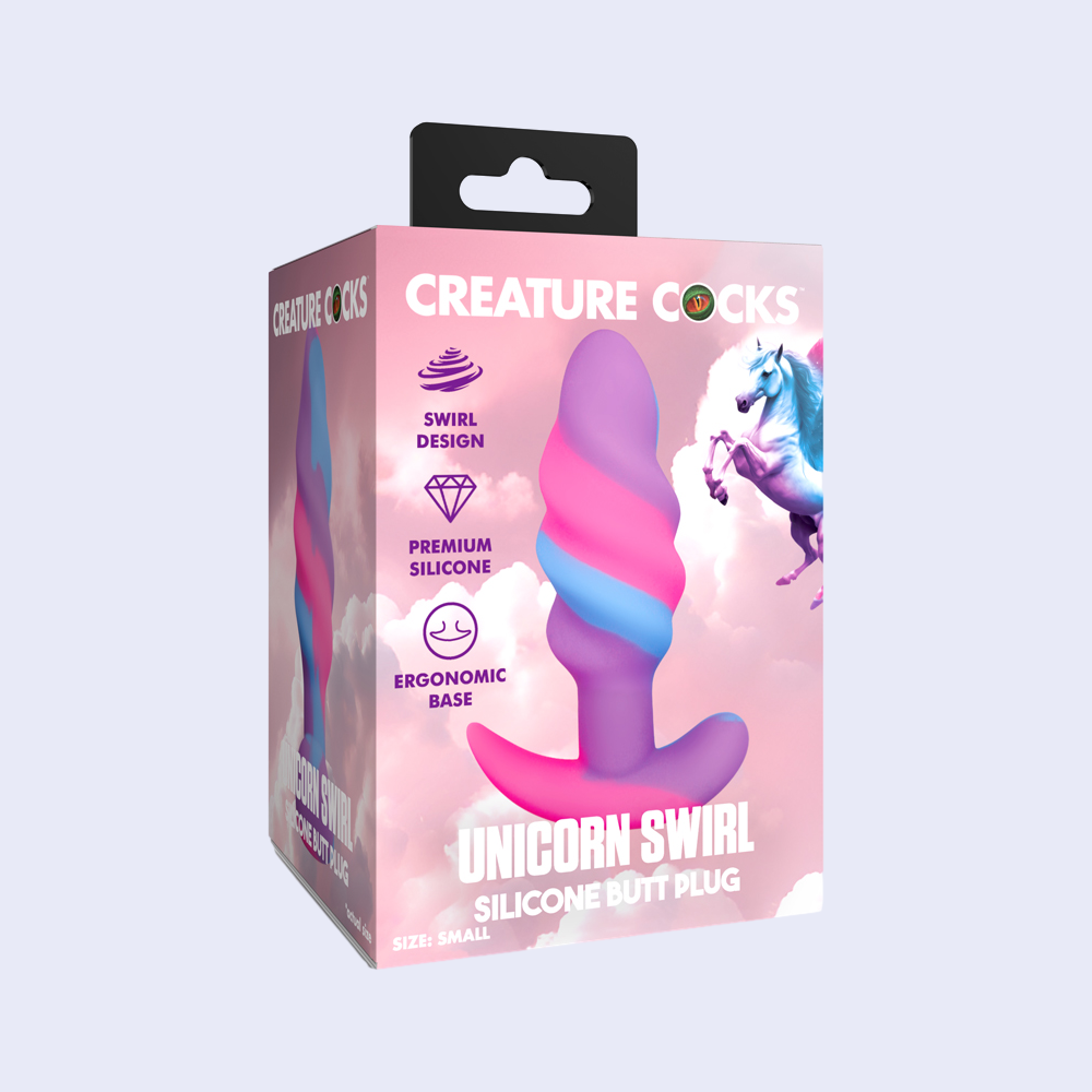 Creature Cocks Unicorn Swirl Silicone Butt Plug - La Pepa