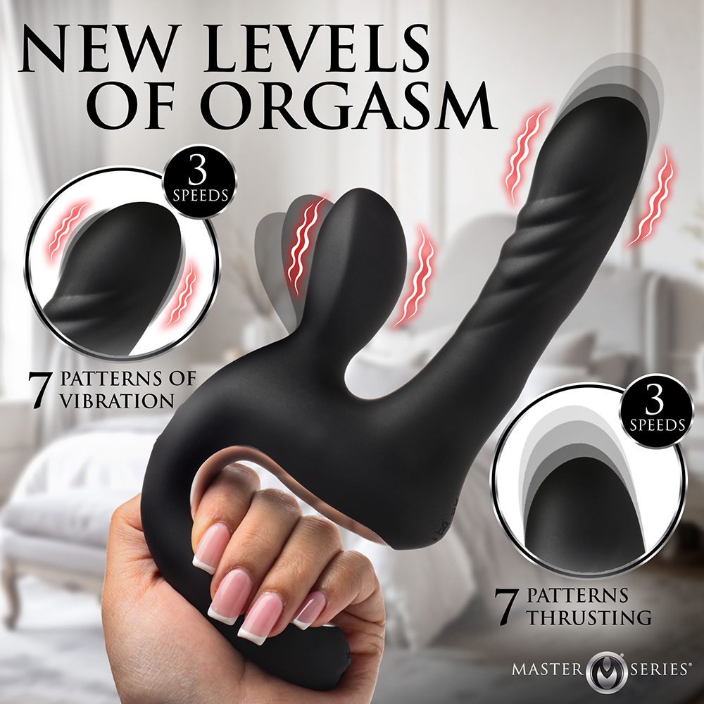 Master Series Thrust Pounder Thrusting Rabbit Vibrator - La Pepa