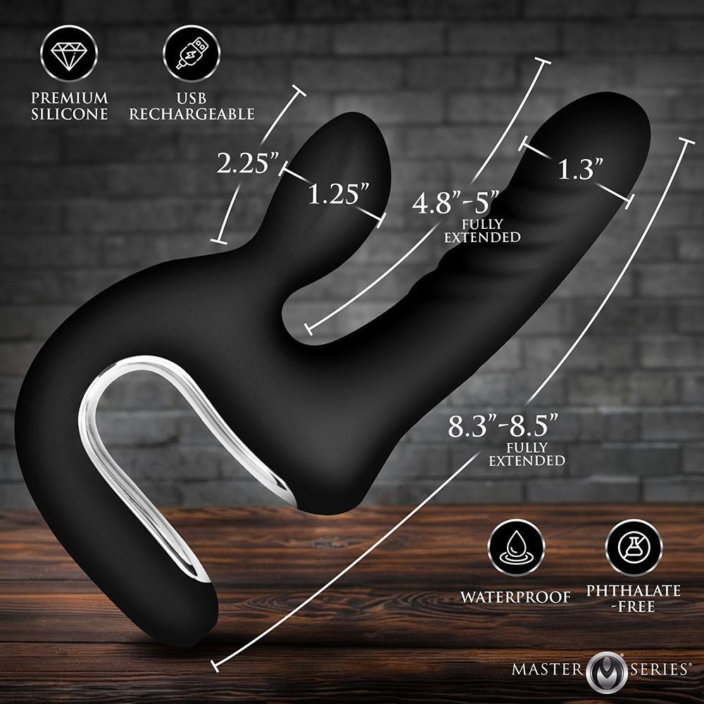 Master Series Thrust Pounder Thrusting Rabbit Vibrator - La Pepa